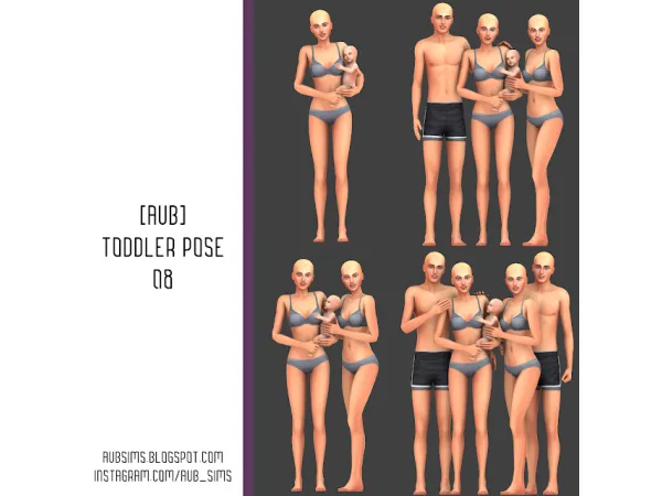 Mix [AuB] Toddler Pose 08 - The Sims 4 Custom Content