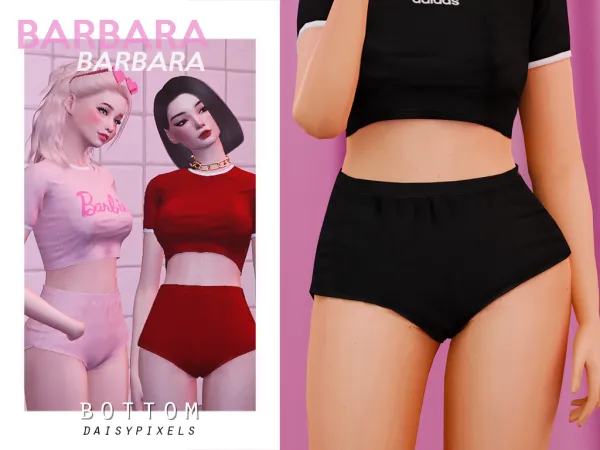 Alpha Barbara Bottom ( ) - The Sims 4 Custom Content