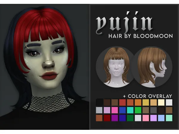 Maxis Match Yujin Hair - The Sims 4 Custom Content