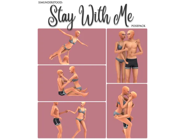 Mix STAY WITH ME POSEPACK - The Sims 4 Custom Content