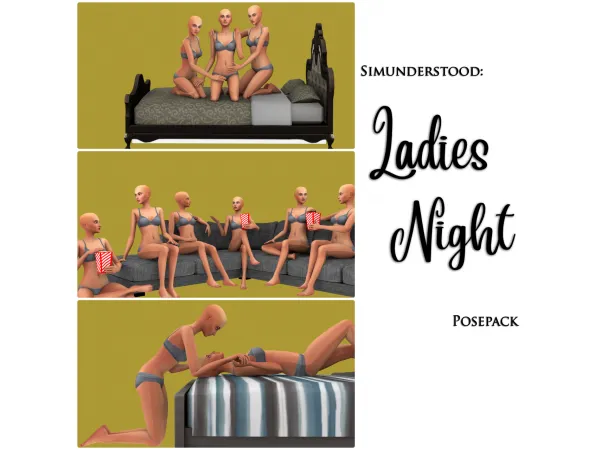 Mix LADIES NIGHT POSEPACK - The Sims 4 Custom Content