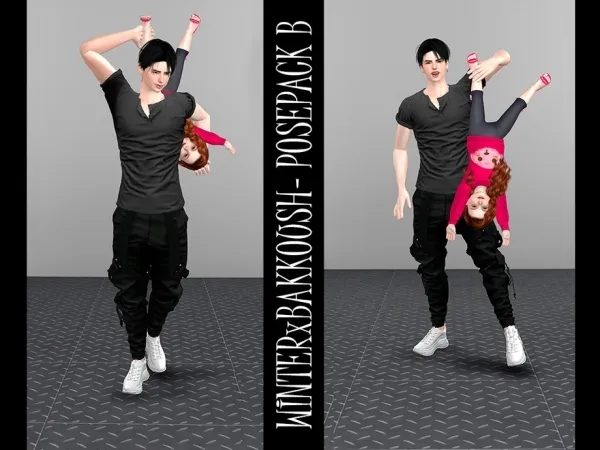 Mix WinterxBakkoush Posepack B - The Sims 4 Custom Content