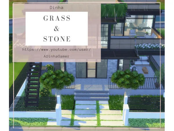 Alpha Grass Stone - The Sims 4 Custom Content