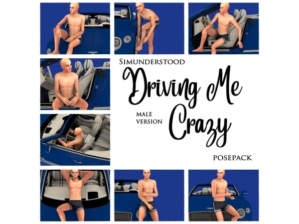 Mix DRIVING ME CRAZY POSEPACK - The Sims 4 Custom Content