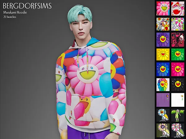 Alpha Murakami Hoodie by bergdorfsims - The Sims 4 Custom Content
