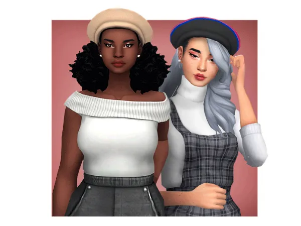 Maxis Match MARIGOLDS STAR BERET RECOLOUR - The Sims 4 Custom Content