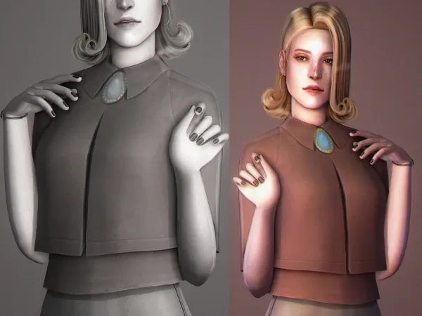 Maxis Match Verona Blouse - The Sims 4 Custom Content