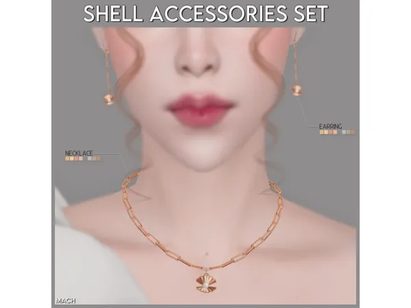 Alpha Shell Accessories Set by simsfinds - The Sims 4 Custom Content