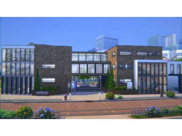 Maxis Match Newcrest High School - The Sims 4 Custom Content