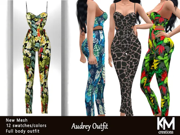 Alpha [KM] Audrey Outfit - The Sims 4 Custom Content