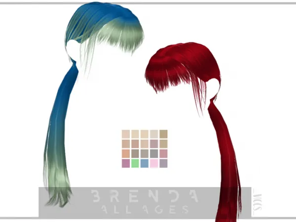 Alpha VICCS BRENDA HAIR - The Sims 4 Custom Content