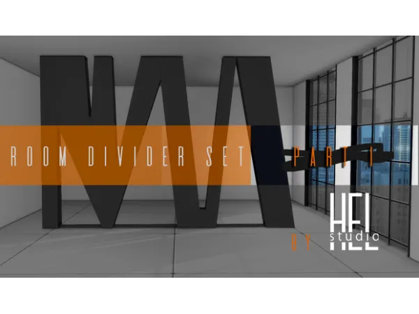 Alpha Room Divider Set Part I by simsfinds - The Sims 4 Custom Content