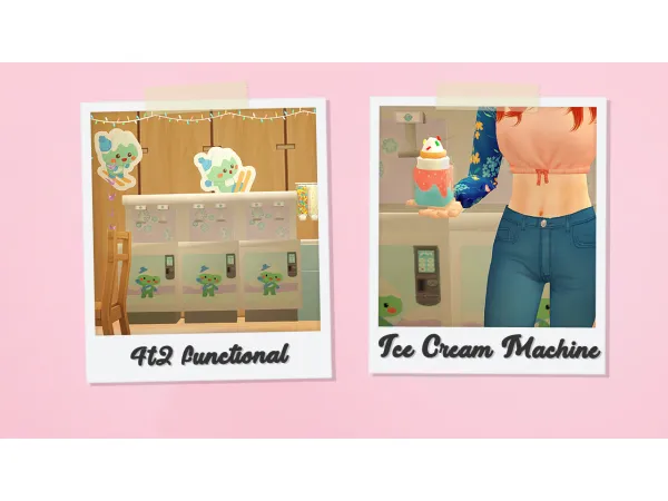 4t2 functional ice cream machines by simsfinds - The Sims 2 Custom Content
