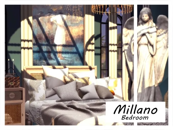 Alpha Millano Bedroom - The Sims 4 Custom Content