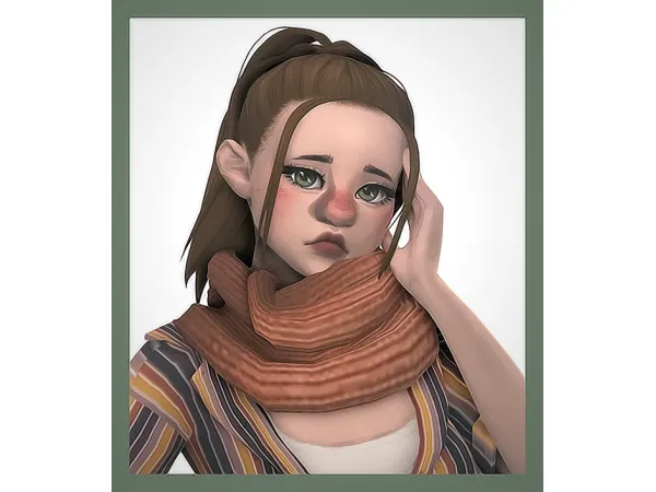 Maxis Match Breeze Scarf by melunn - The Sims 4 Custom Content