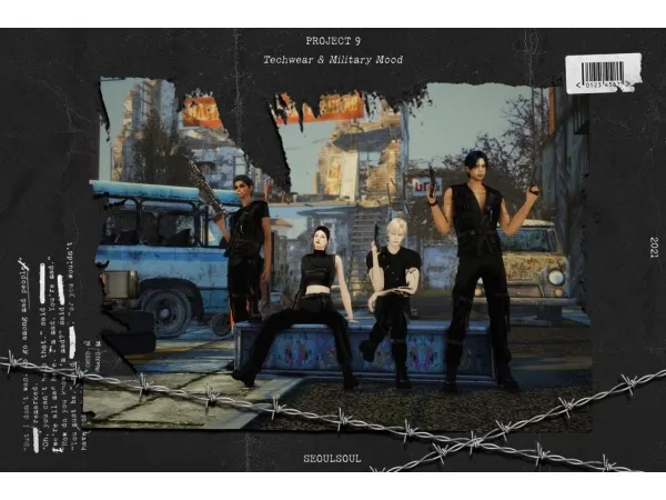 Alpha Project 9 Techwear Military Mood by seoulsoul - The Sims 4 Custom Content