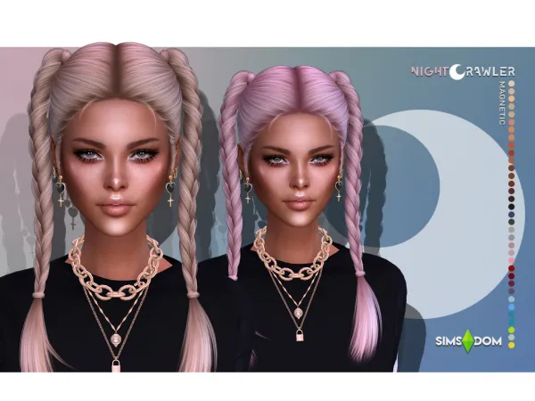 Alpha nightcrawler magnetic hair - The Sims 4 Custom Content