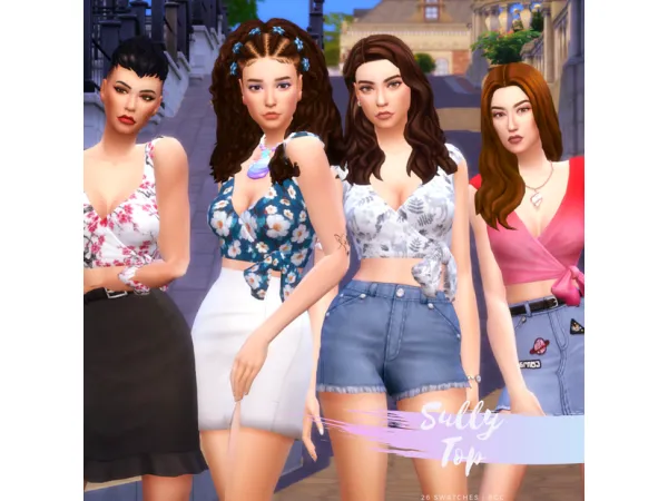 Maxis Match Sully top by Today was a Fairytale - The Sims 4 Custom Content