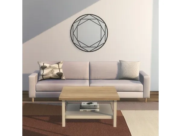 Alpha IKEA Hemnes Coffee Table Multi Hexagonal Wall Mirror - The Sims 4 Custom Content