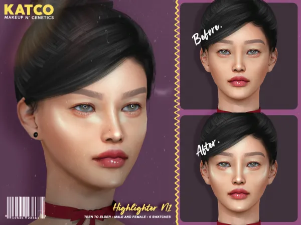 Alpha katco highlighter n1 by katco - The Sims 4 Custom Content