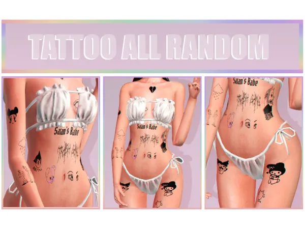 Tattoos v2 - The Sims 3 Custom Content