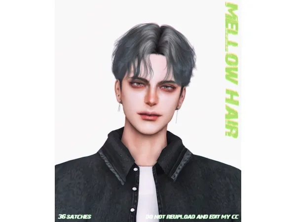 Alpha Mellow Hair by Lemon - The Sims 4 Custom Content