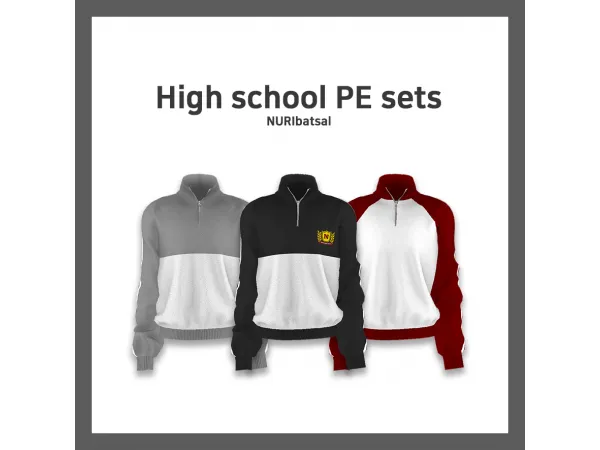 Alpha [MALE] High school PE sets by nuribatsal - The Sims 4 Custom Content