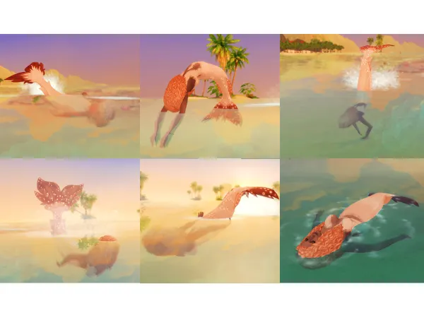 Maxis Match Mermaid Tails Tops in berrygameplays Candy Shoppe Palette by cosmicamos - The Sims 4 Custom Content