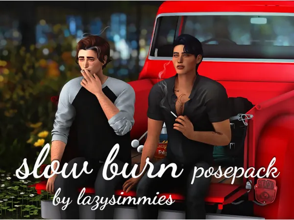 Maxis Match slow burn posepack by lazysimmies by lazysimmies - The Sims 4 Custom Content