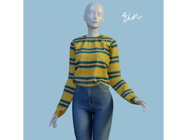 Alpha Rin sweater by amelylina - The Sims 4 Custom Content