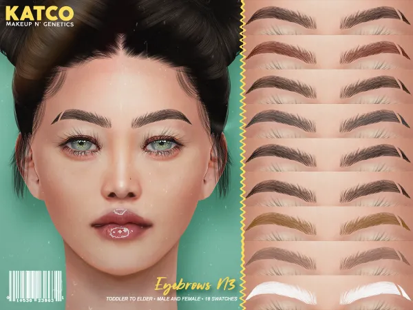 Alpha katco eyebrows n3 by katco - The Sims 4 Custom Content