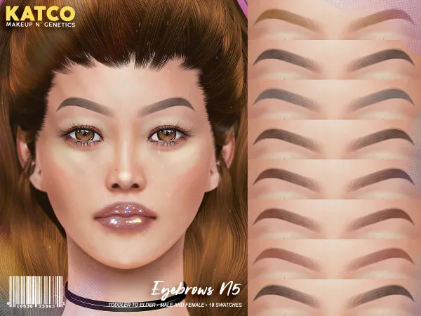 Alpha katco eyebrows n5 by katco - The Sims 4 Custom Content