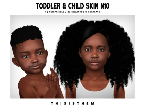 Alpha Toddler Child Skin N10 by ThisIsThem - The Sims 4 Custom Content