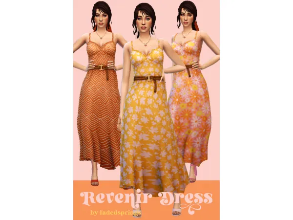 Maxis Match revenir dress springs by faded - The Sims 4 Custom Content