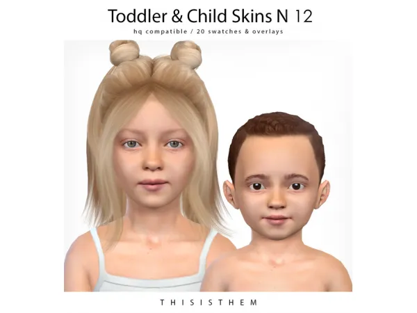 Alpha Toddler Child Skins N 12 by ThisIsThem - The Sims 4 Custom Content
