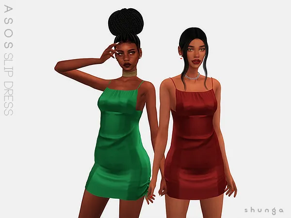 Alpha SHUNGA ASOS Slip Dress by shunga - The Sims 4 Custom Content