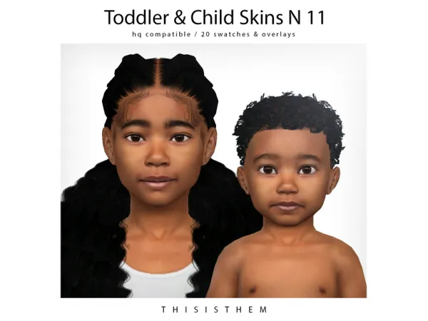 Alpha Toddler Child Skins N 11 by ThisIsThem - The Sims 4 Custom Content