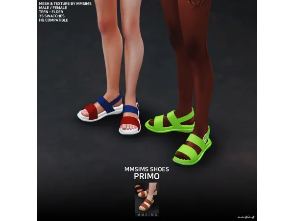 Maxis Match MMSIMS Primo Sandals - The Sims 4 Custom Content
