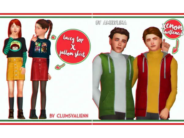Maxis Match CHRISTMAS PACK by amelylina and clumsyalienn - The Sims 4 Custom Content