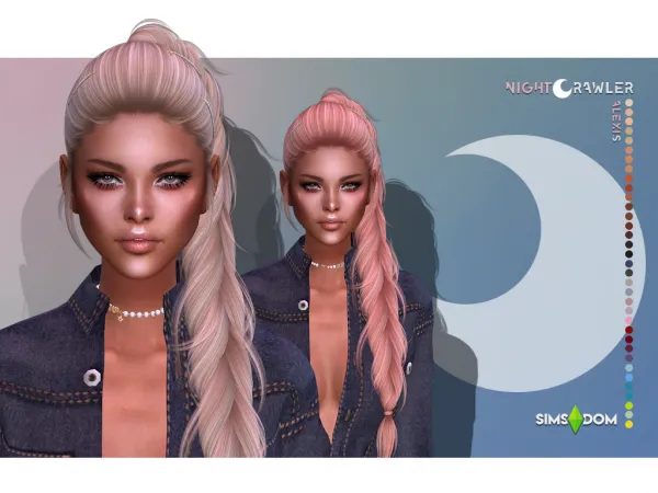 Alpha nightcrawler alexis hair - The Sims 4 Custom Content
