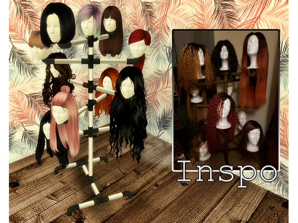 Ebonix DIY Wig Stand Wigs The Sims 4 Download