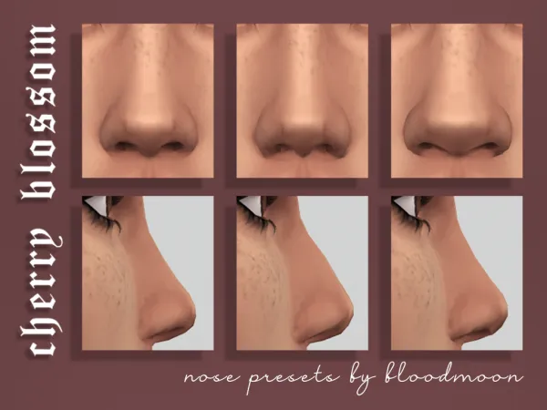 Maxis Match Cherry Blossom Nose Presets - The Sims 4 Custom Content