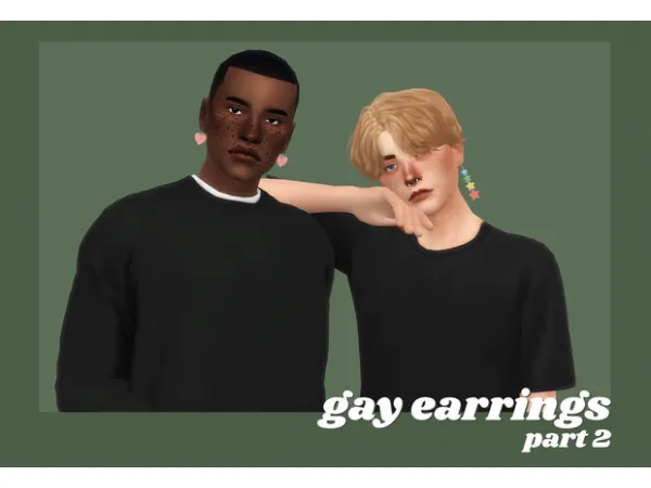 Maxis Match gay earrings part 2 by barbieaiden - The Sims 4 Custom Content