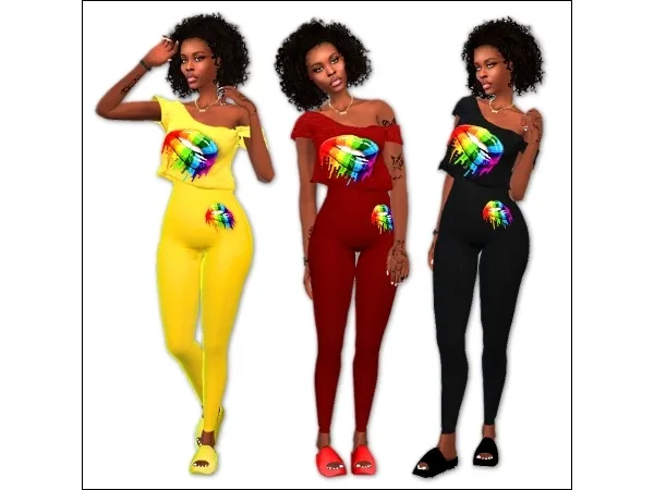 Alpha KnowFashionStyles Female Jumpsuit - The Sims 4 Custom Content