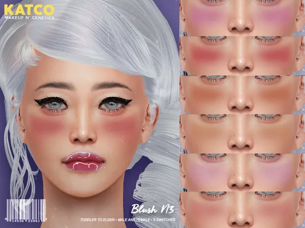 Alpha katco blush n3 by katco - The Sims 4 Custom Content