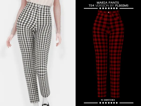 Alpha Maria Pants by plbsims - The Sims 4 Custom Content