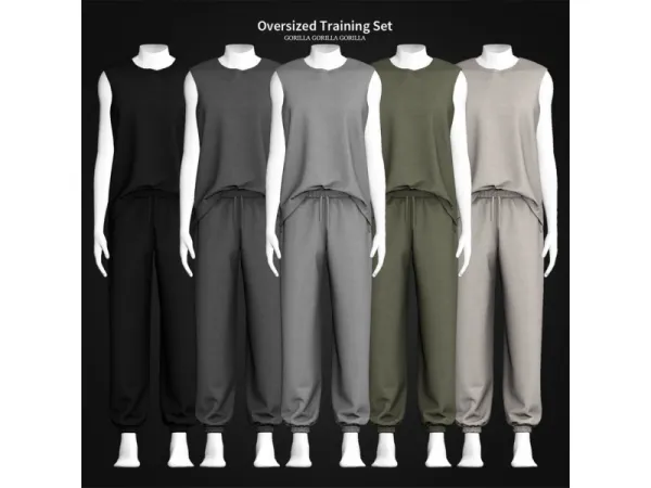 Alpha Oversized Training Set by Gorilla Gorilla Gorilla - The Sims 4 Custom Content