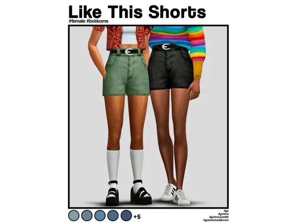Maxis Match [Dyoreos] Like This Shorts by dyoreos - The Sims 4 Custom Content