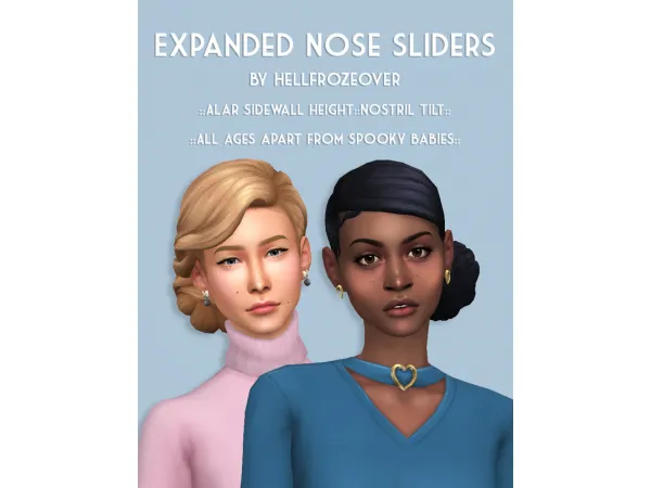 Maxis Match Expanded Nose Sliders creamforbreakfast by ice - The Sims 4 Custom Content