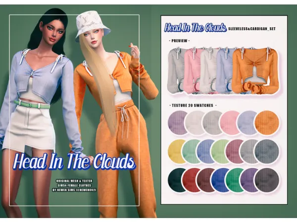 Alpha Head In The Clouds Set Set series No34 - The Sims 4 Custom Content